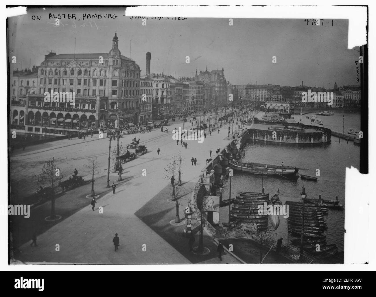 On Alster, Hamburg, Jungfernstieg Stock Photo Alamy
