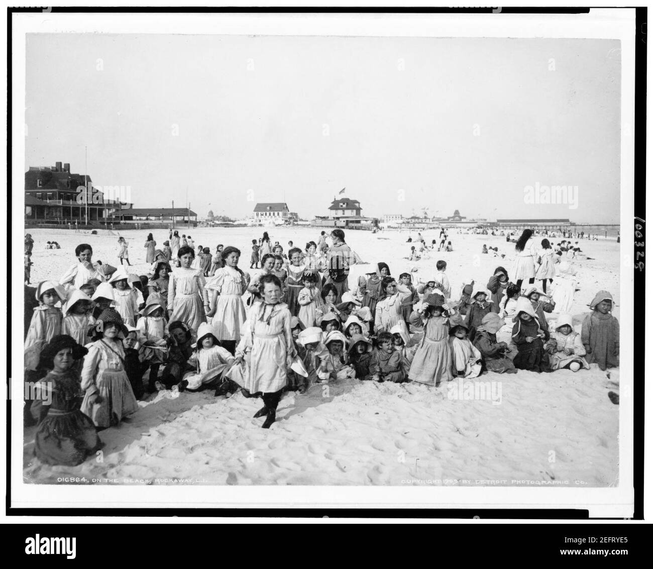 On the beach, Rockaway, L.I Stock Photo Alamy