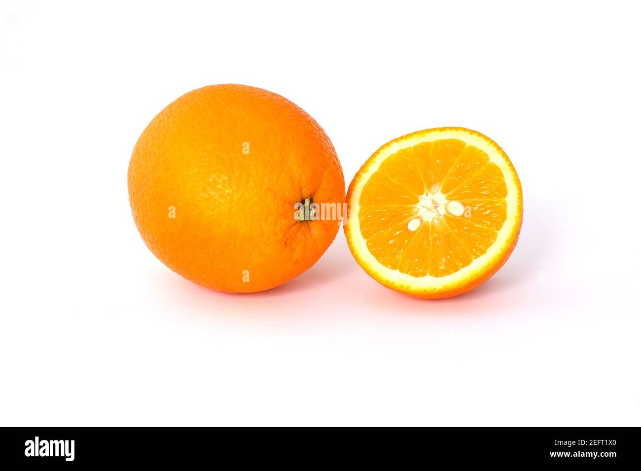 Fresh juicy oranges isolated on white background Stock Photo Alamy