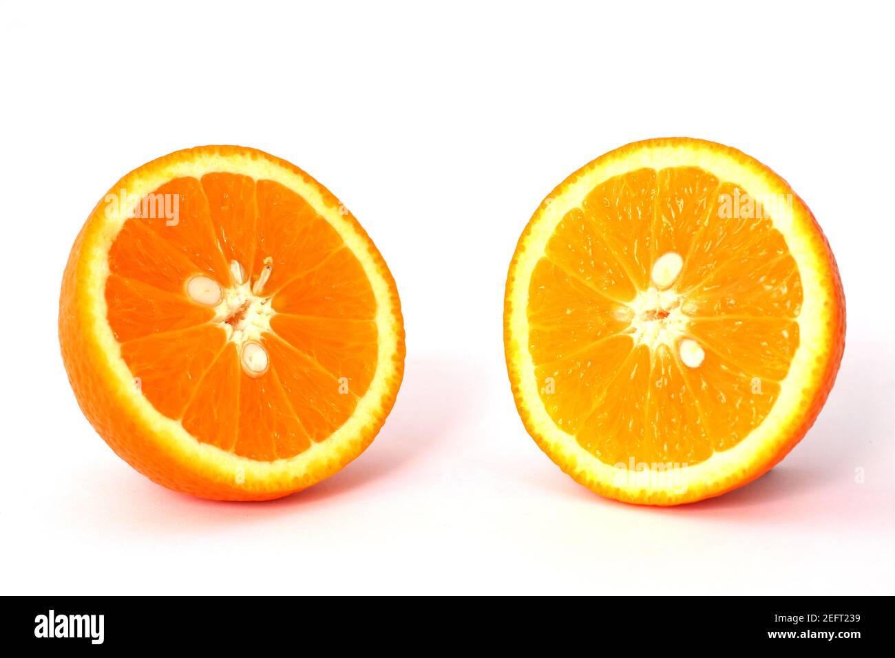 Fresh juicy oranges isolated on white background Stock Photo Alamy