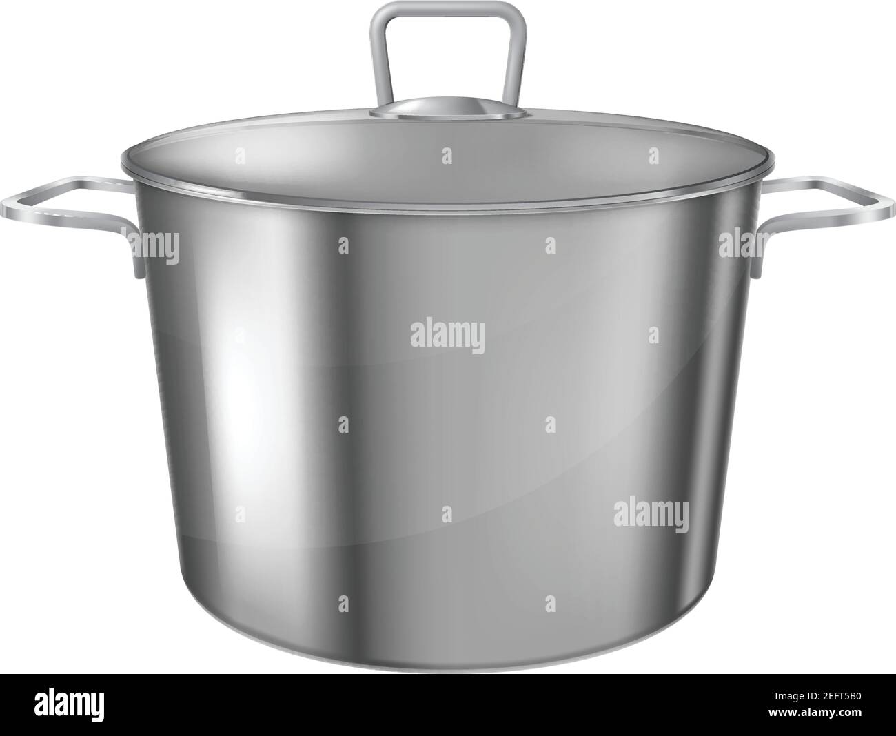 Stainless steel saucepot. Vector illustration Stock Vector Image & Art ...