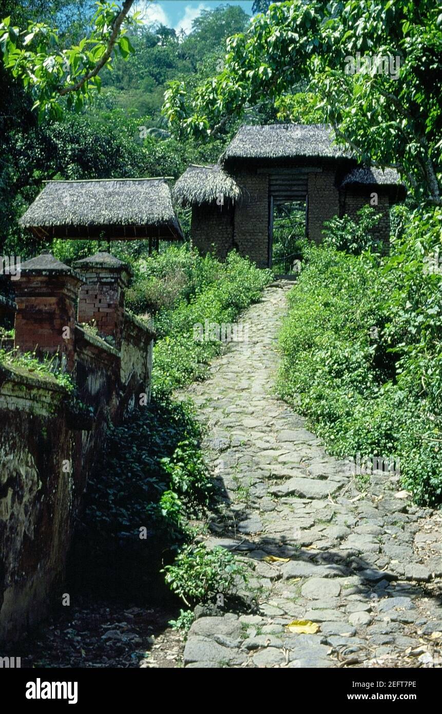 Tenganan Ancient Village - Bali - Indonesia 1983 (Photo on photographic film) Stock Photo