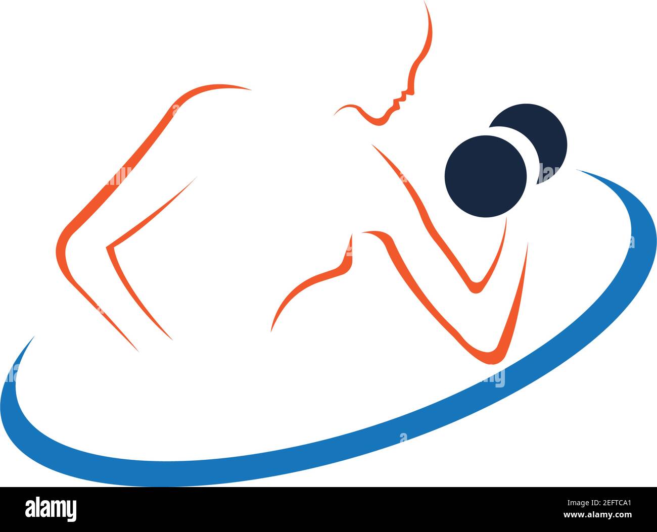 fitness logo symbol illustration design template - vector Stock Vector