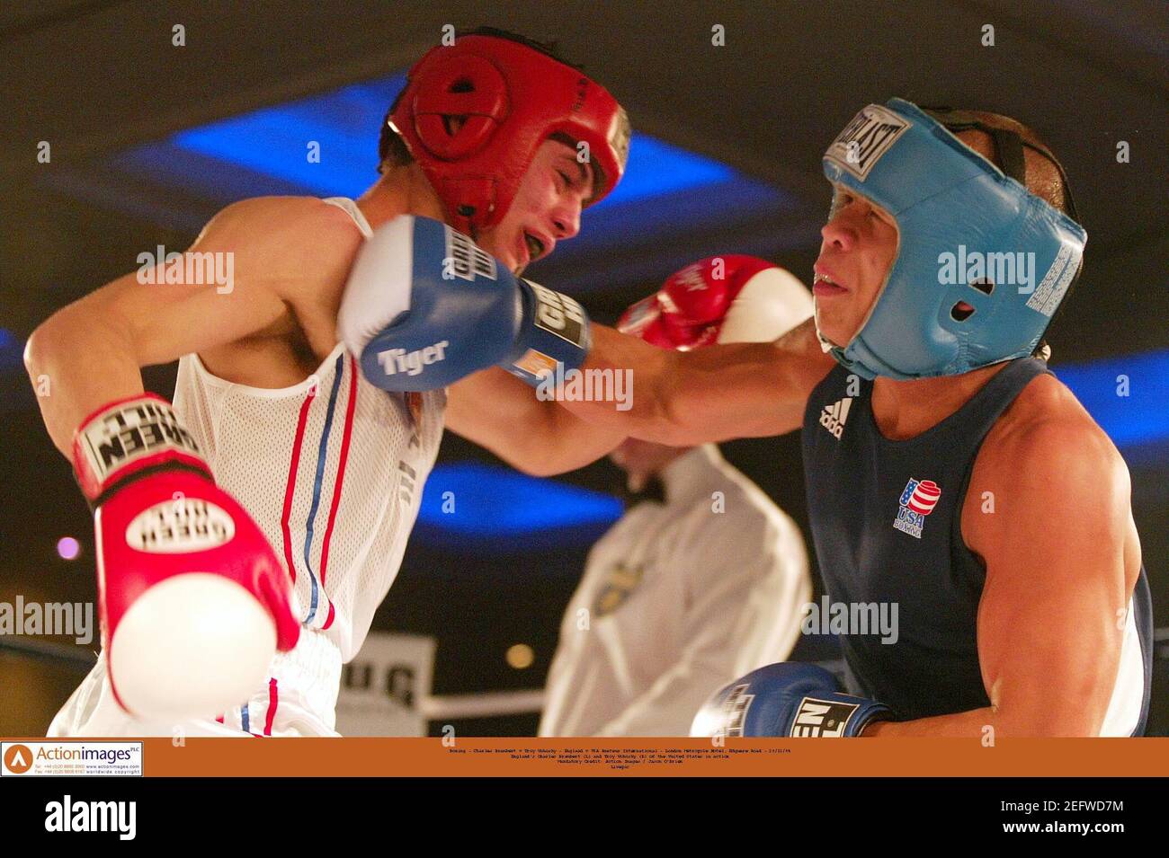 Boxing - Charles Brambert v Troy Wohosky - England v USA Amateur  International - London Metropole Hotel, Edgware Road - 29/11/04 England's  Charles Brambert (L) and Troy Wohosky (R) of the United