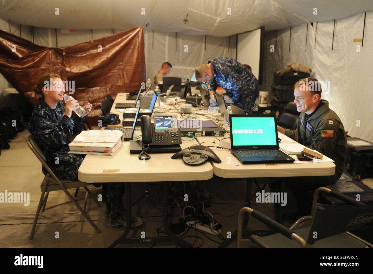 Operation Unified Response planners continue mission Stock Photo