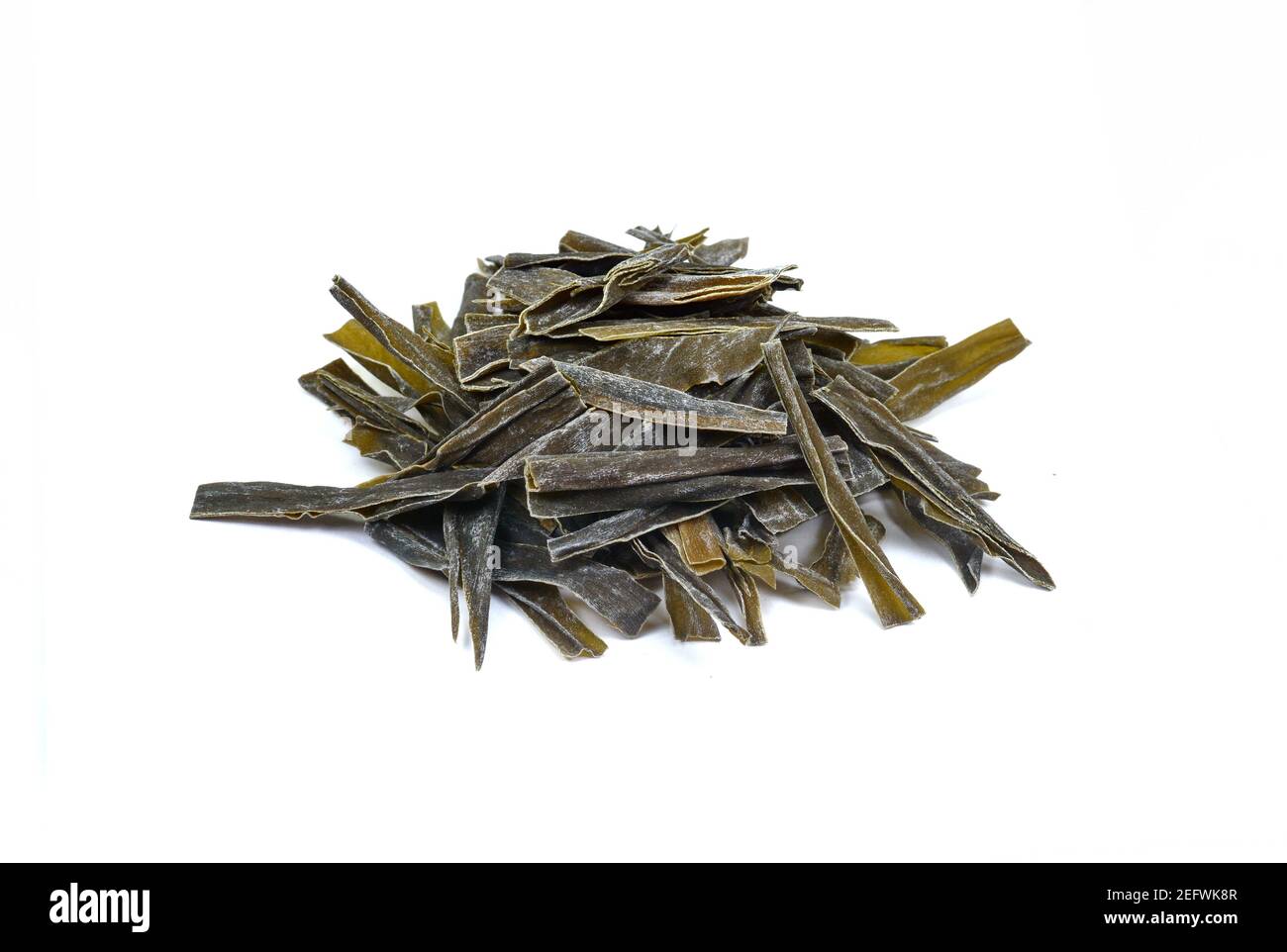 Dried kombu seaweed Japanese dry kelp isolated on white background Stock Photo Alamy