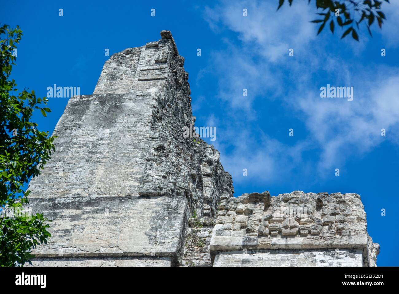 The Mayan ruins of Tikal, A UNESCO World Heritage site in Peten, Guatemala Stock Photo