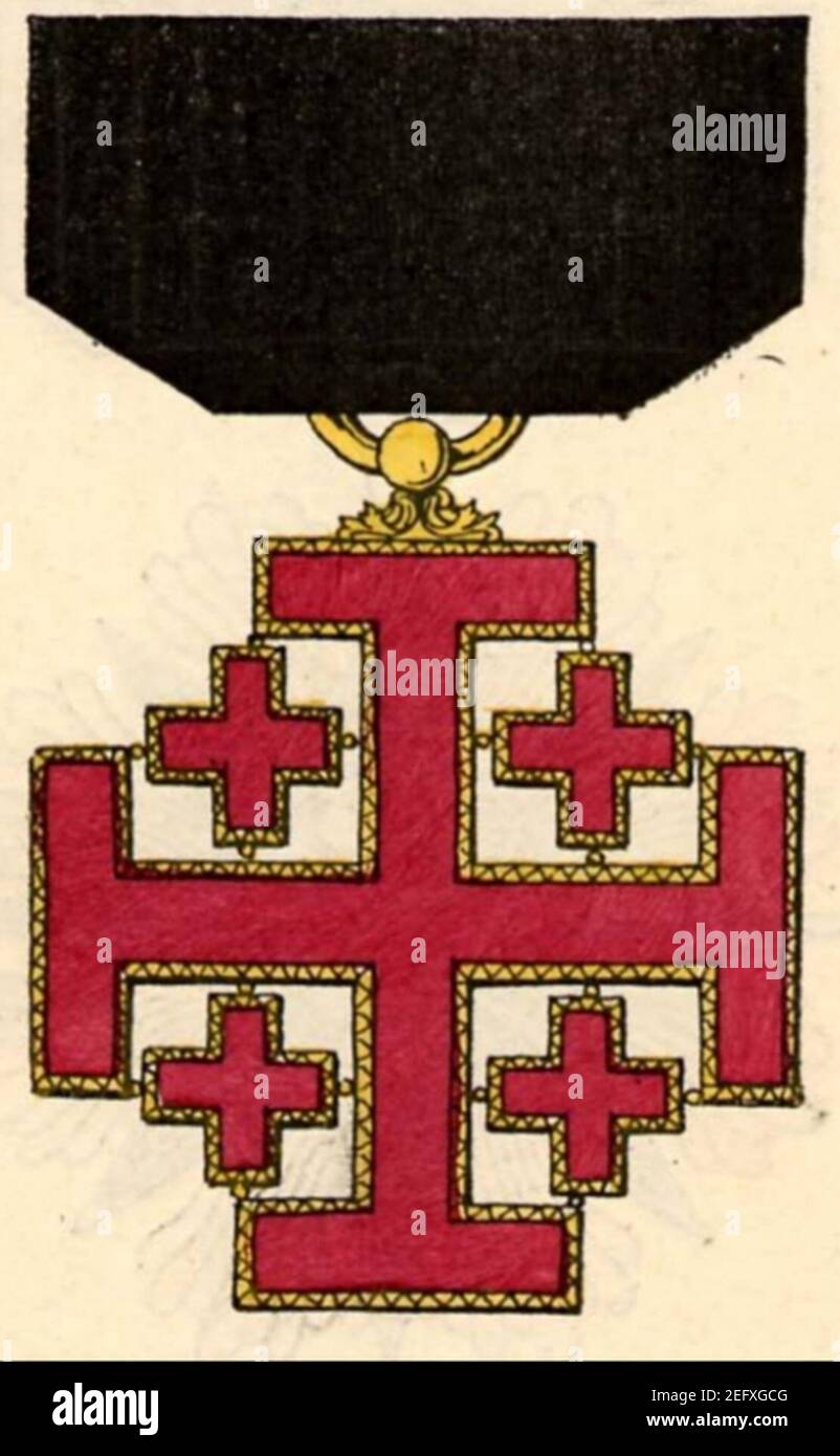 Order of the Holy Sepulchre. Stock Photo