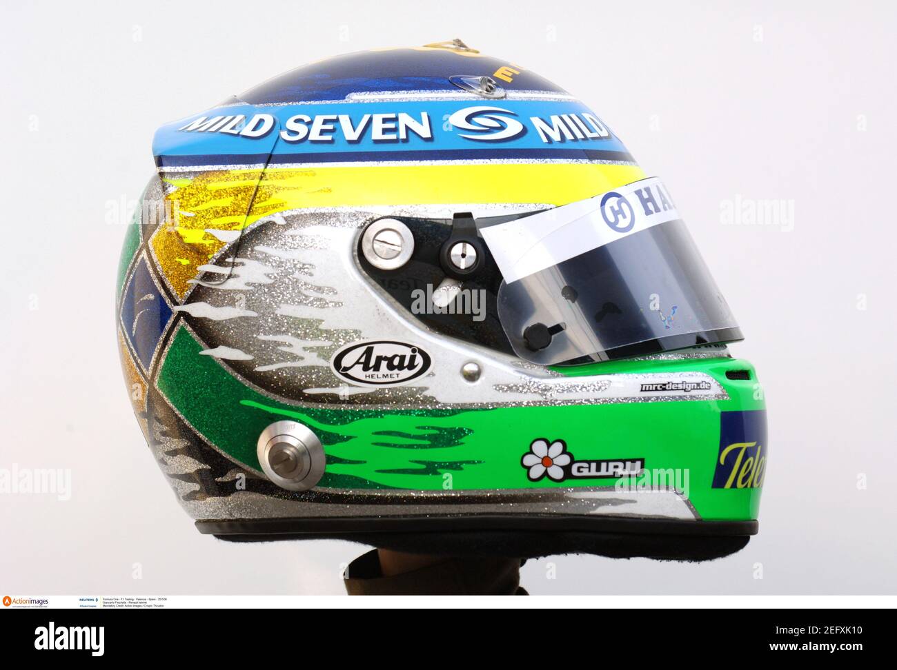 Formula One - F1 Testing - Valencia - Spain - 25/1/06 Giancarlo Fisichella  - Renault helmet Mandatory Credit: Action Images / Crispin Thruston Stock  Photo - Alamy