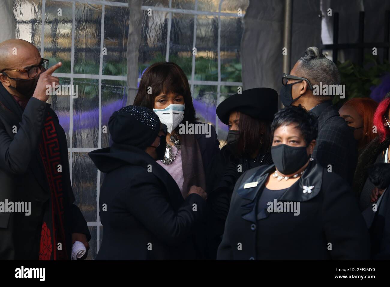 February 16, 2021, New York, NY, USA: February 16, 2021 :  A funeral service was held for the late actress Cicely Tyson at The Abyssinian Baptist Church at 132 West 138th Street in Harlem. Faye Wattleton attended. (Credit Image: © Dan Herrick/ZUMA Wire) Stock Photo