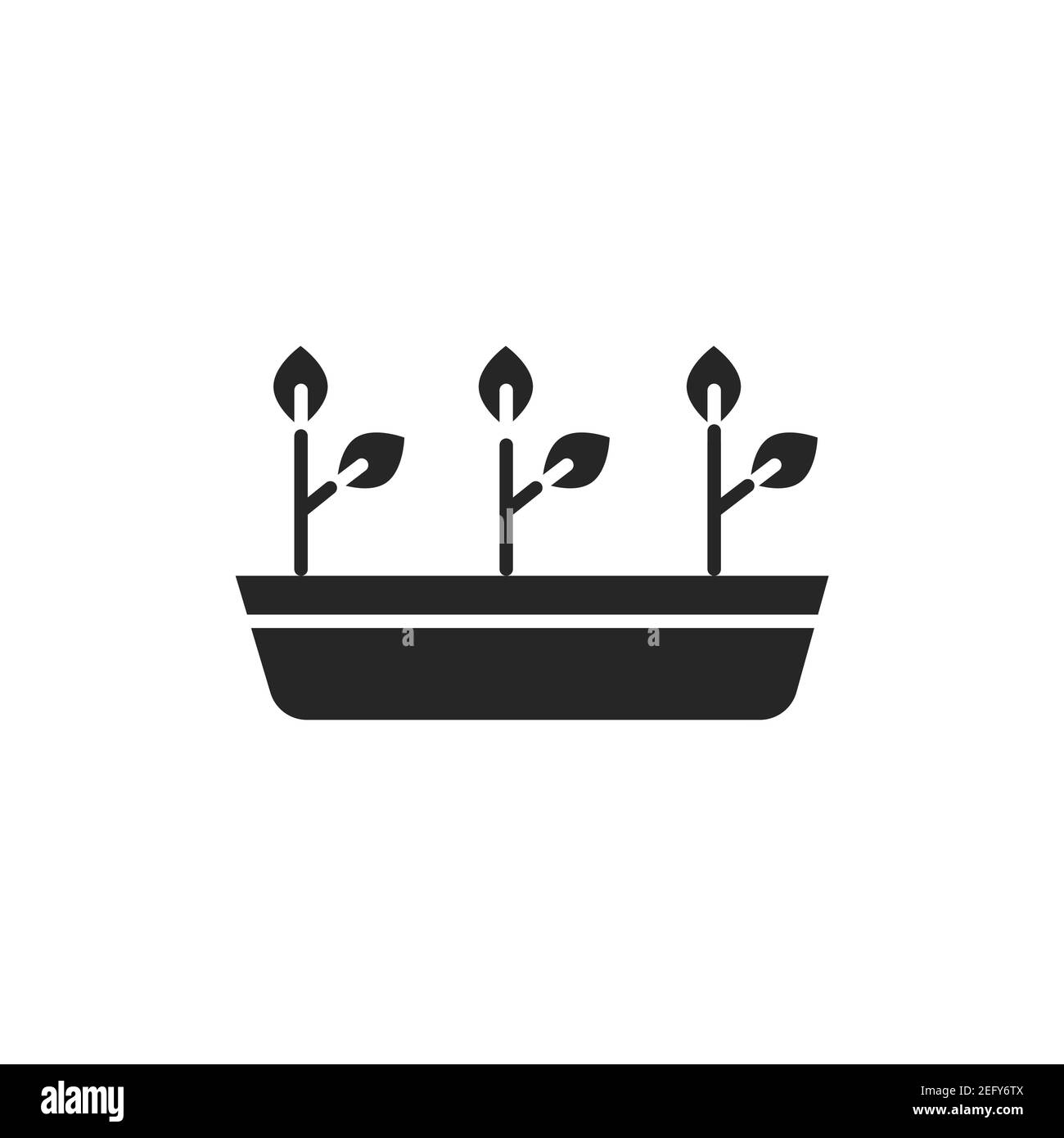 Potted plants color line icon. Pictogram for web page, mobile app ...