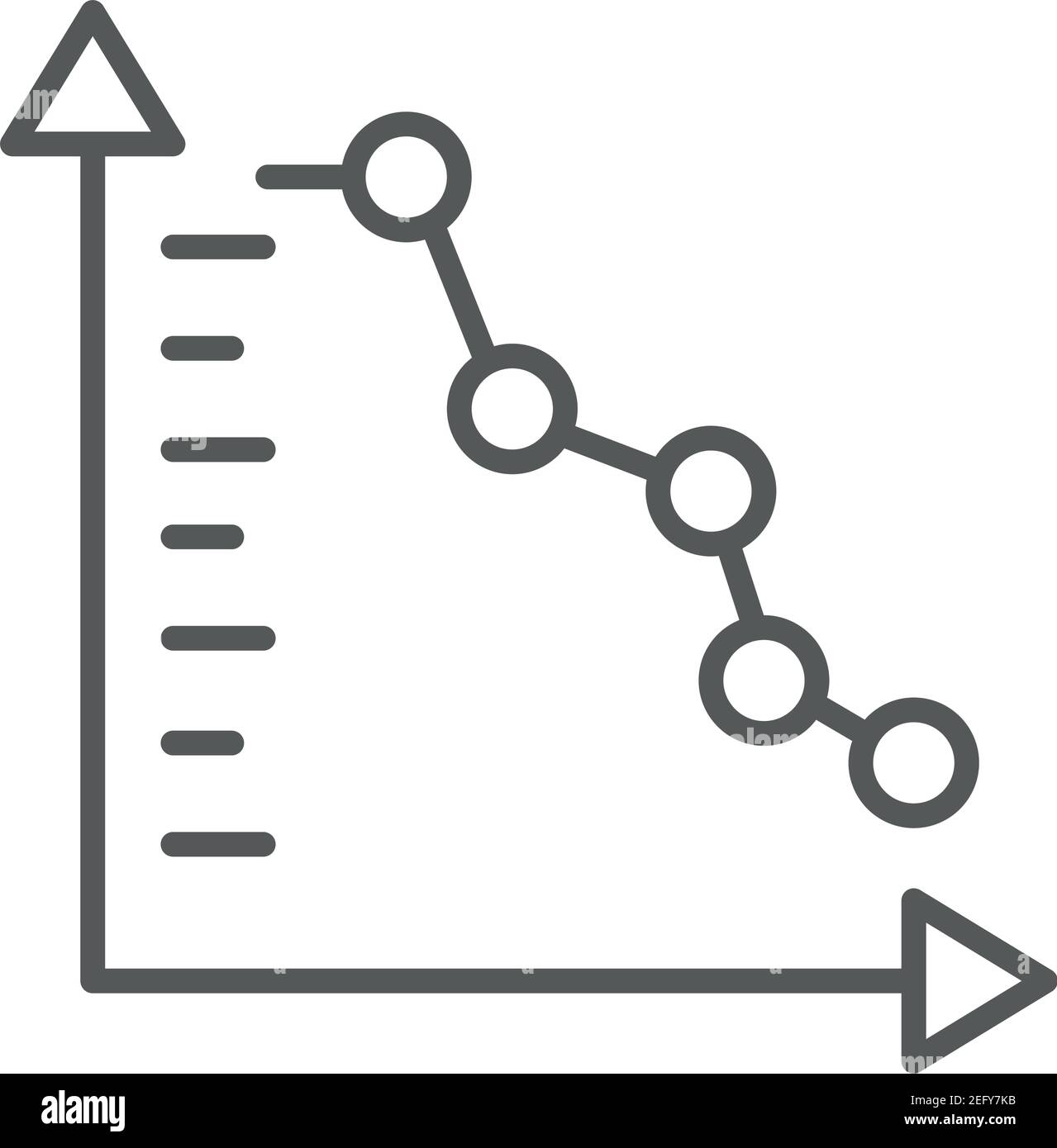 diagram statistics report vector illustration line icon white ...