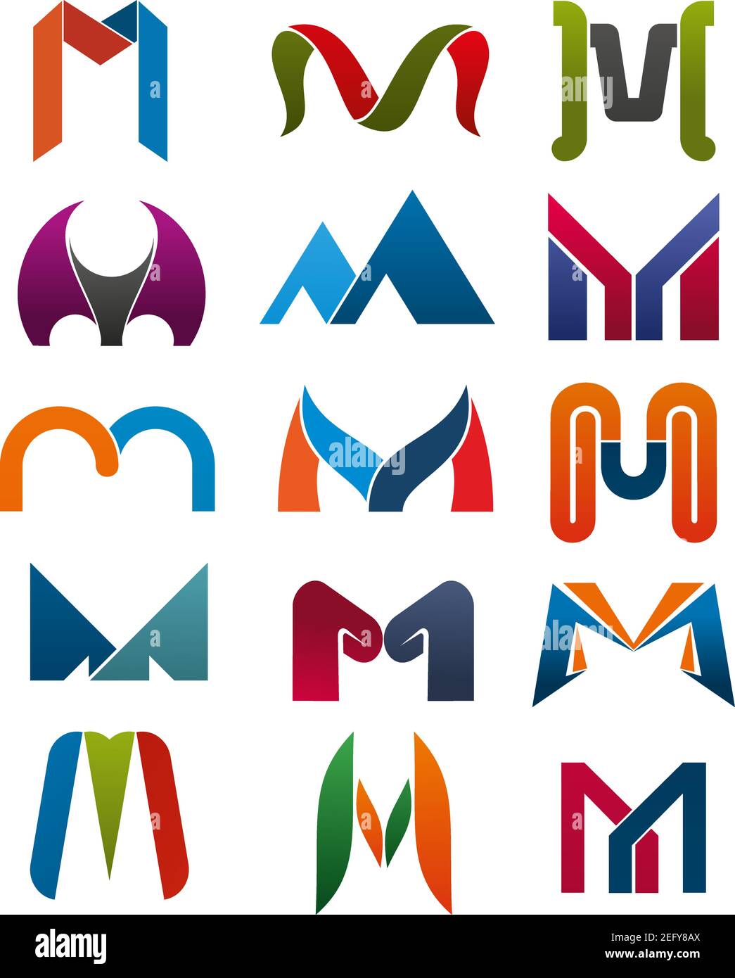 Letter Mm Clipart Transparent PNG Hd, Abstract Abc Letter Logo Letter Mm  And A Square Shape Vector Illustration For Business Logo Icon And Symbol  Vector, Business Icons, Logo Icons, Letter Icons PNG