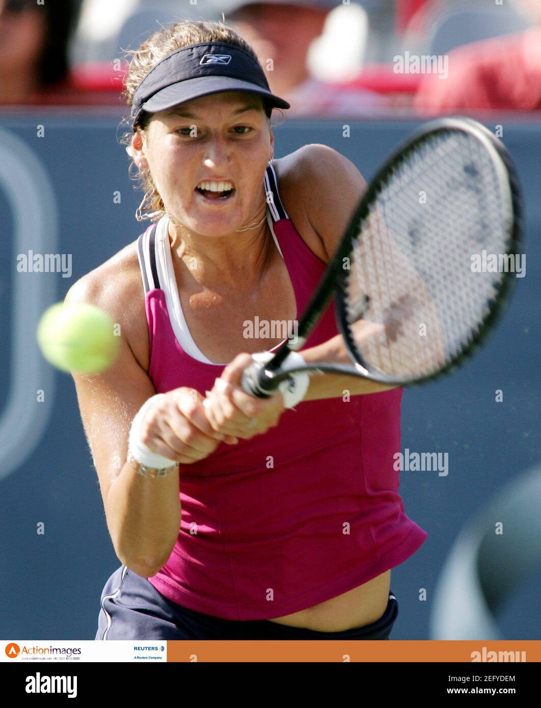 Tennis - Rogers Cup, Sony Ericsson WTA Tour - Montreal, Canada - 18/8/06  Shahar Peer of Israel returns a shot to Anna Chakvetadze of Russia at the Rogers Cup, Sony Ericsson WTA Tour  Mandatory Credit: Action Images / Chris Wattie  Livepic Stock Photo