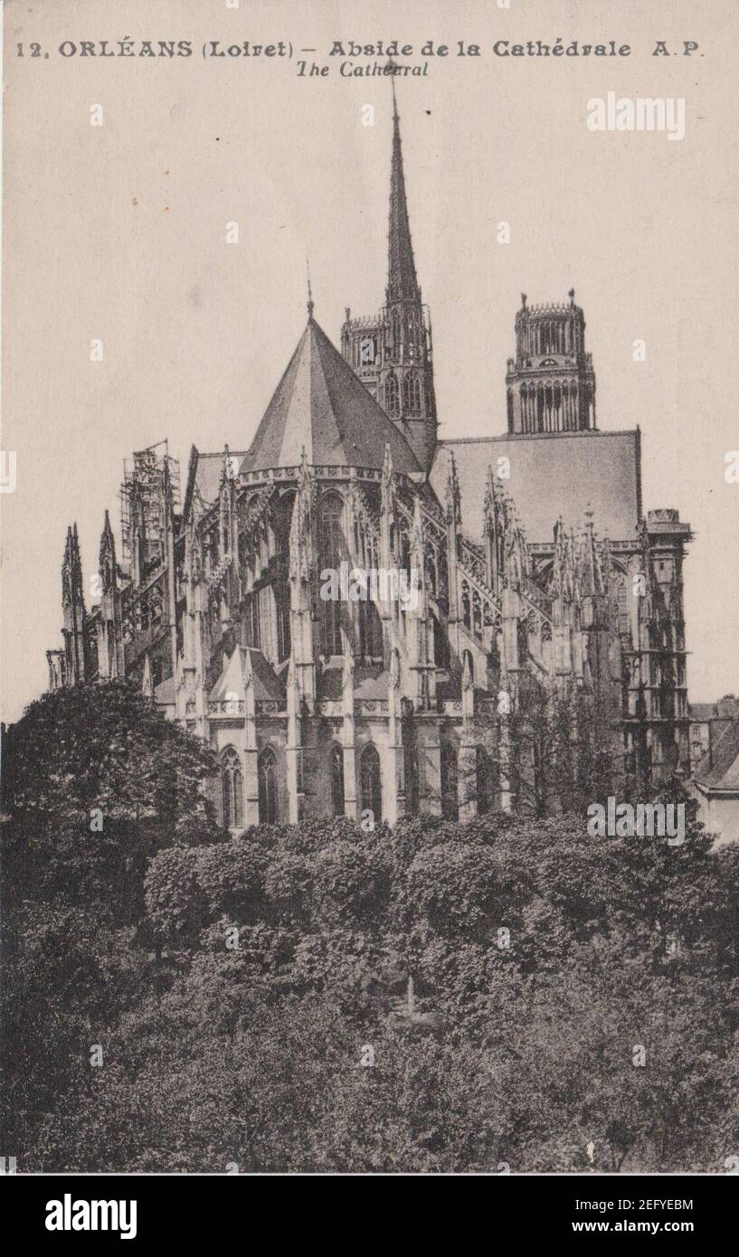 Orléans - Abside cathédrale (CP Dupré Stock Photo - Alamy