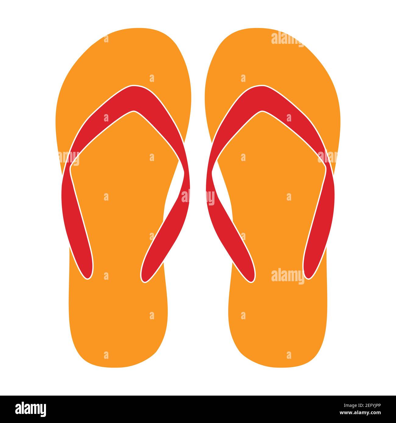 Flip Flops. Hand-drawn vector illustration on white background Stock Vector