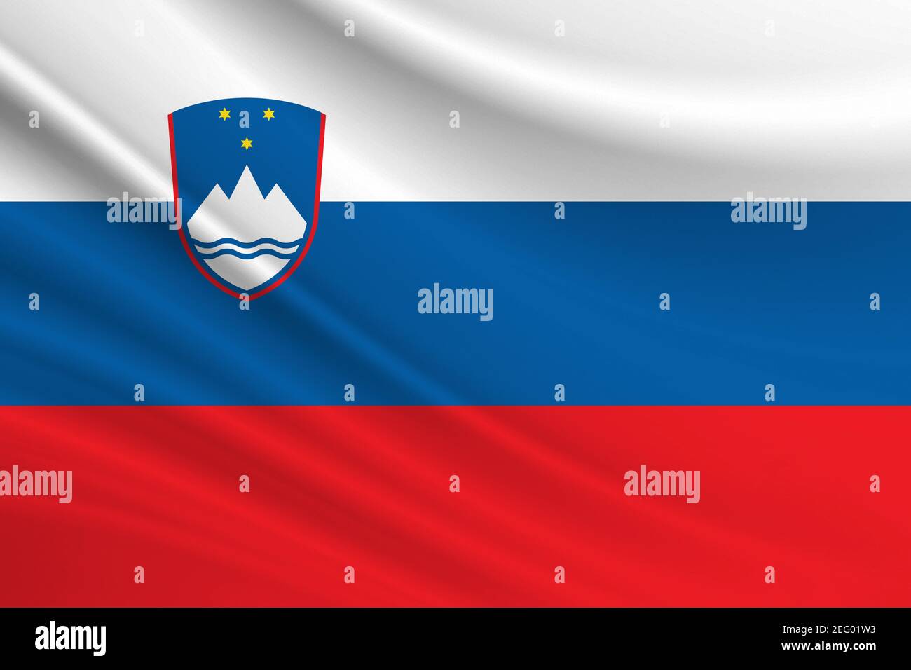 Flag of Slovenia. Fabric texture of the flag of Slovenia Stock Photo ...