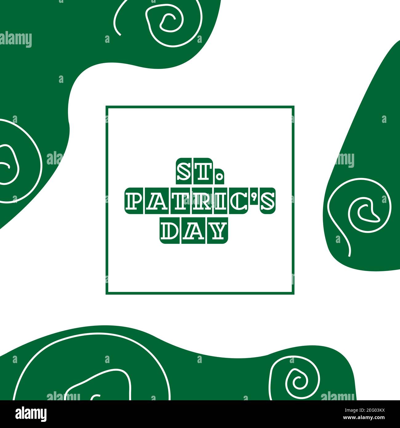 Saint Patricks Day on a green background. Lettering Saint Patricks Day Stock Vector