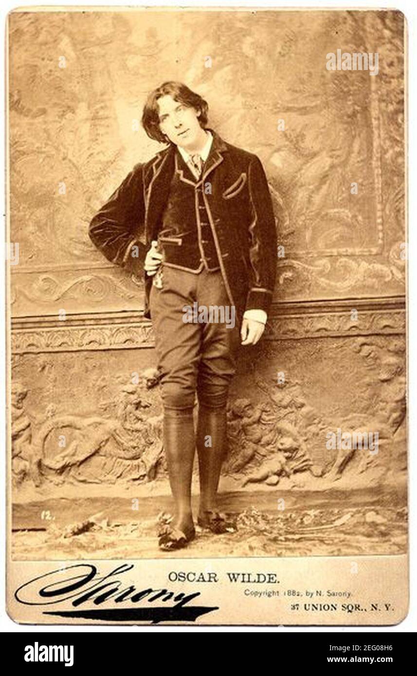 Oscar Wilde (1854-1900) in New York, 1882. Picture by Napoleon Sarony (1821-1896) 4. Stock Photo