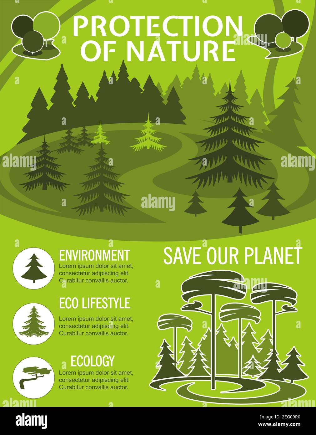 Save nature poster Stock Vector Images - Alamy