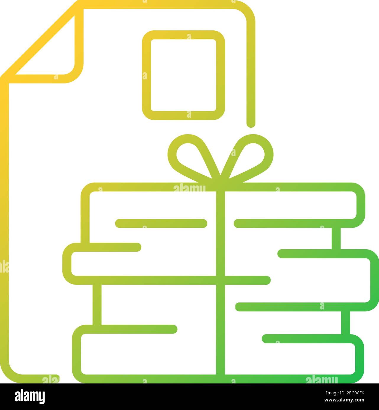Waste paper gradient linear vector icon Stock Vector