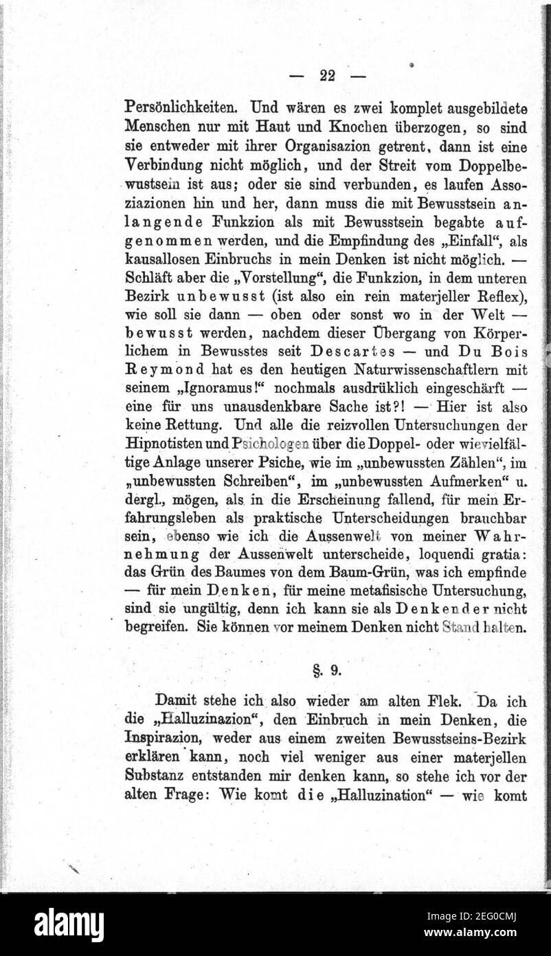 Oskar Panizza - Der Illusionismus und Die Rettung der Persönlichkeit - Seite 22. Stock Photo