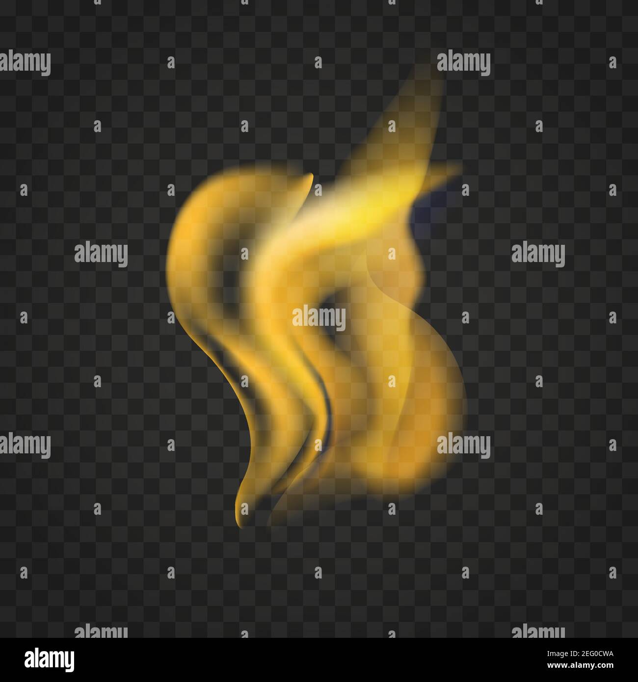 Transparent realistic fire flames isolated on dark background. Light ...