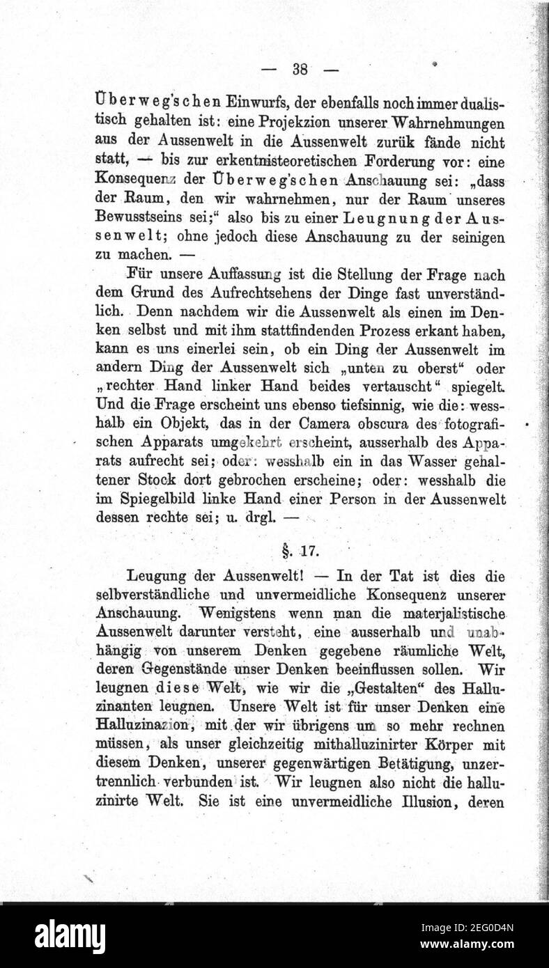 Oskar Panizza - Der Illusionismus und Die Rettung der Persönlichkeit - Seite 38. Stock Photo