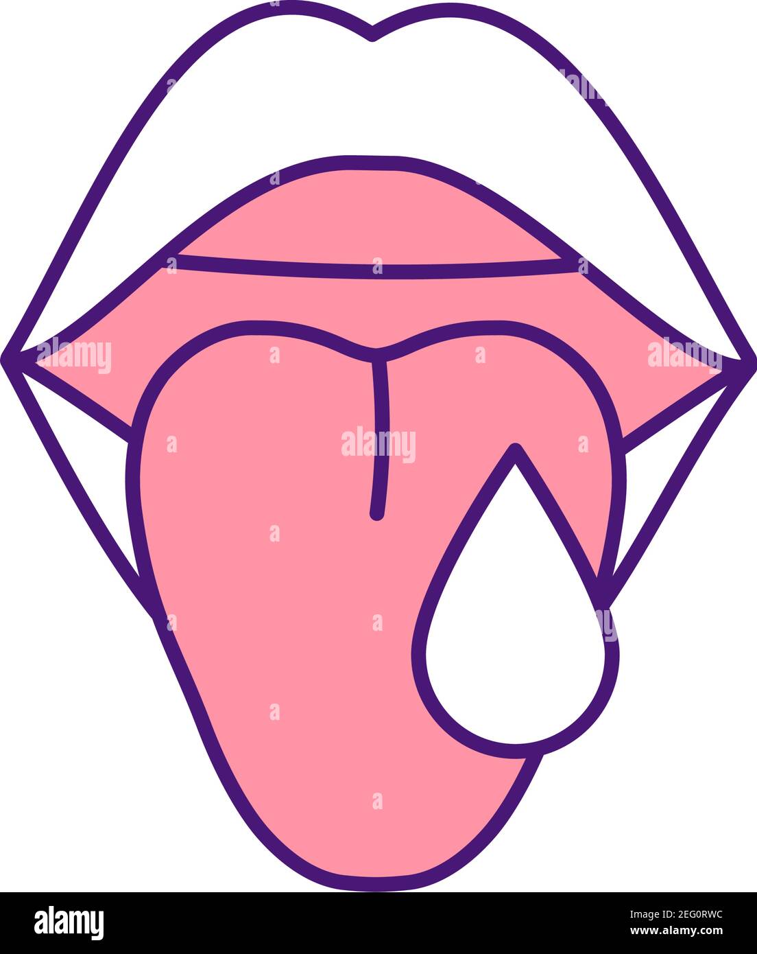 Excessive saliva flow RGB color icon Stock Vector Image & Art Alamy