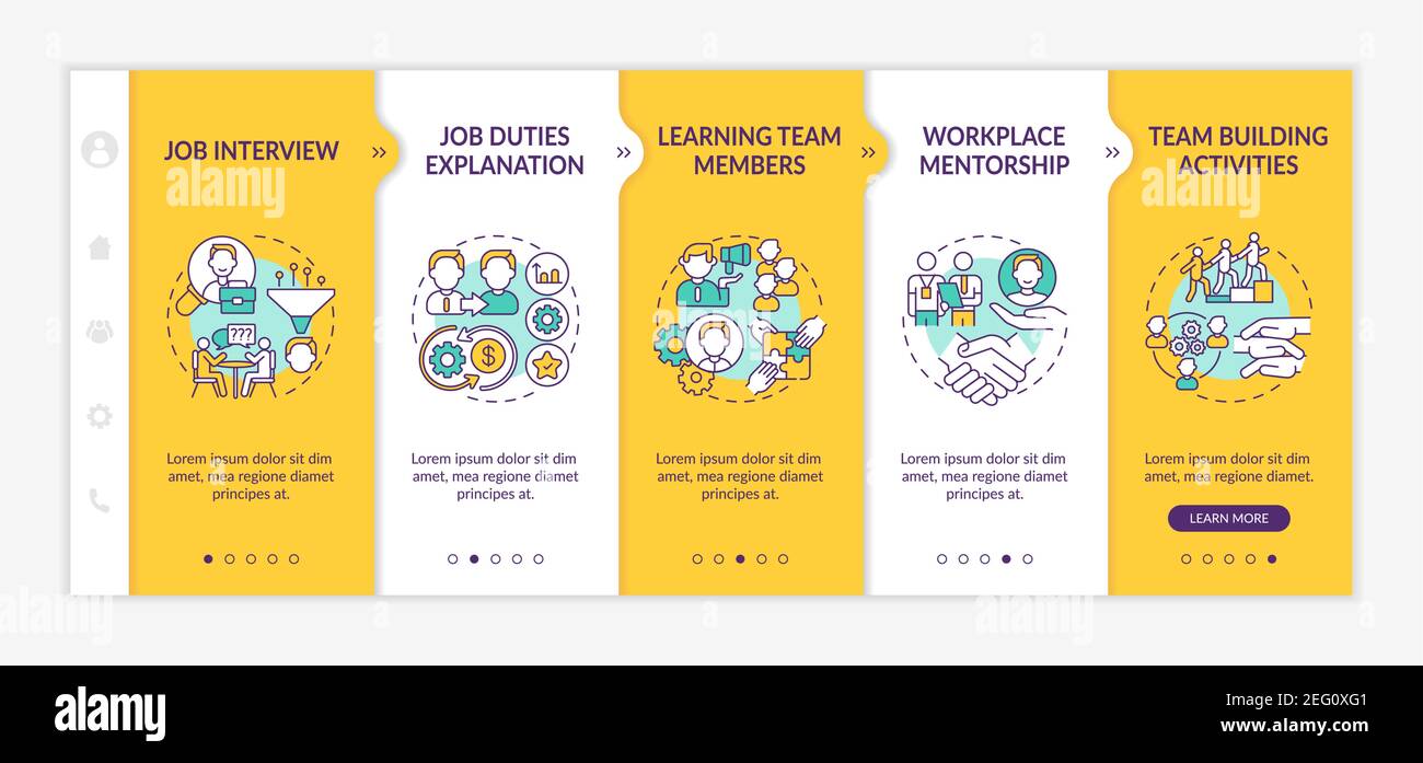 Selection of workers onboarding vector template Stock Vector Image ...