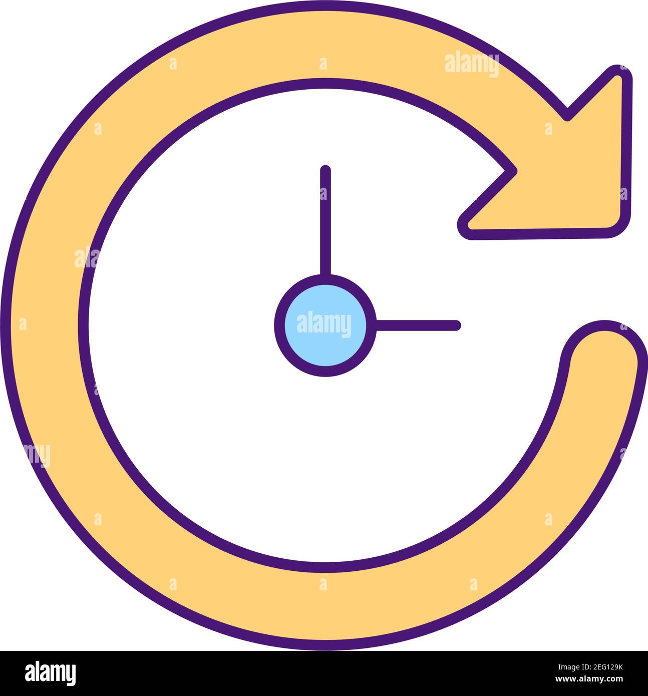 Time saving RGB color icon Stock Vector