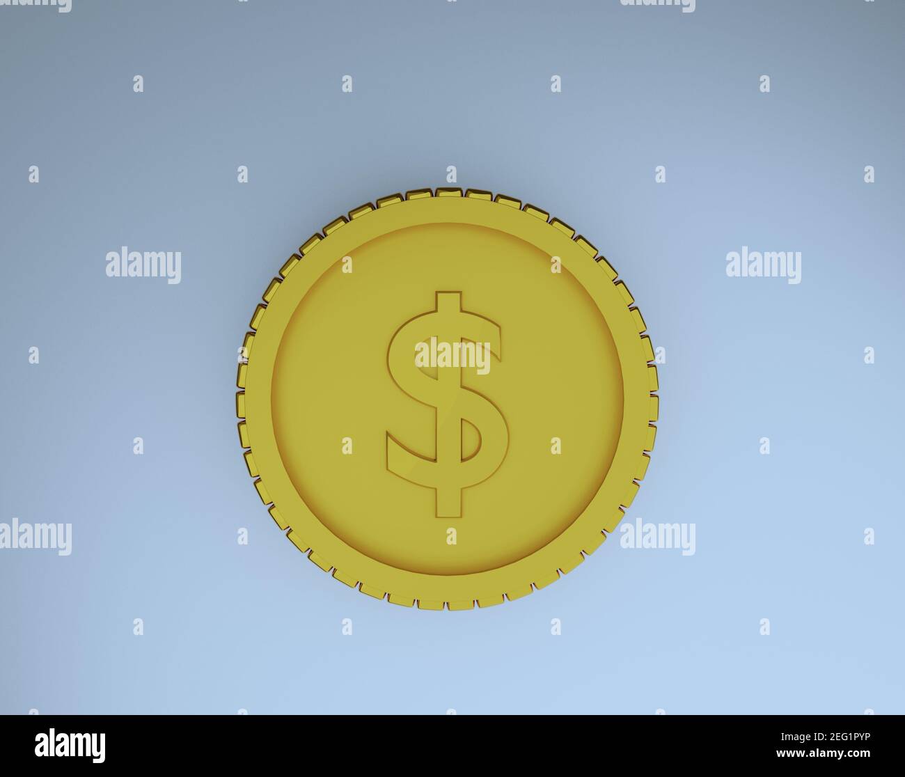 Coin gold money dollar isolated white background 3d rendering Stock ...