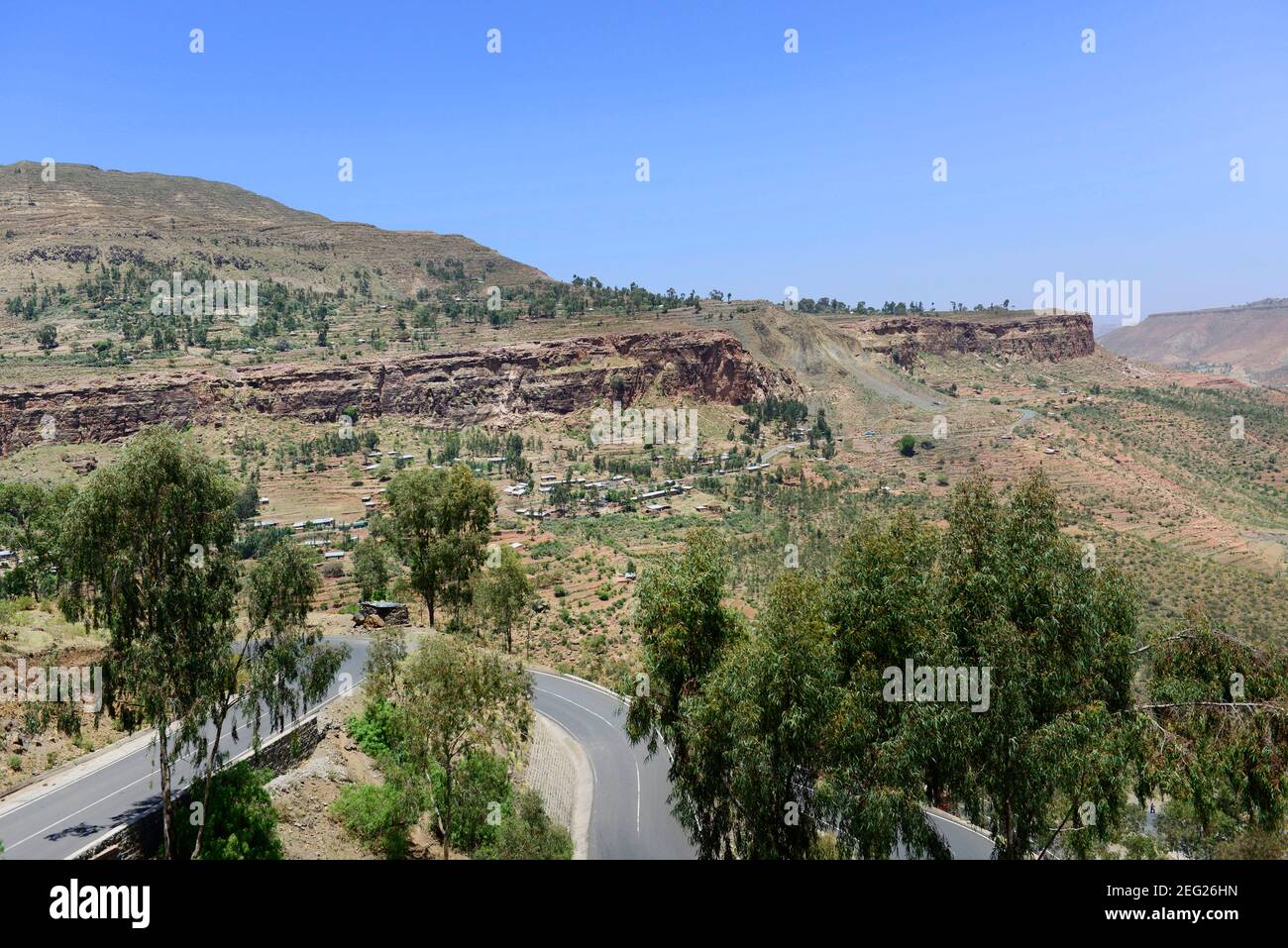 Beautiful landscapes in the Tigray region in northern Ethiopia Stock 