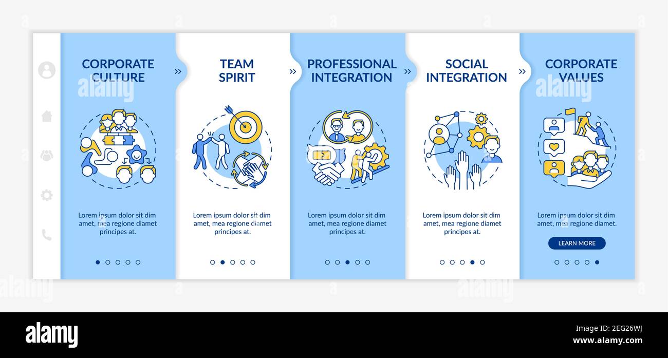 Adaptability skills onboarding vector template Stock Vector