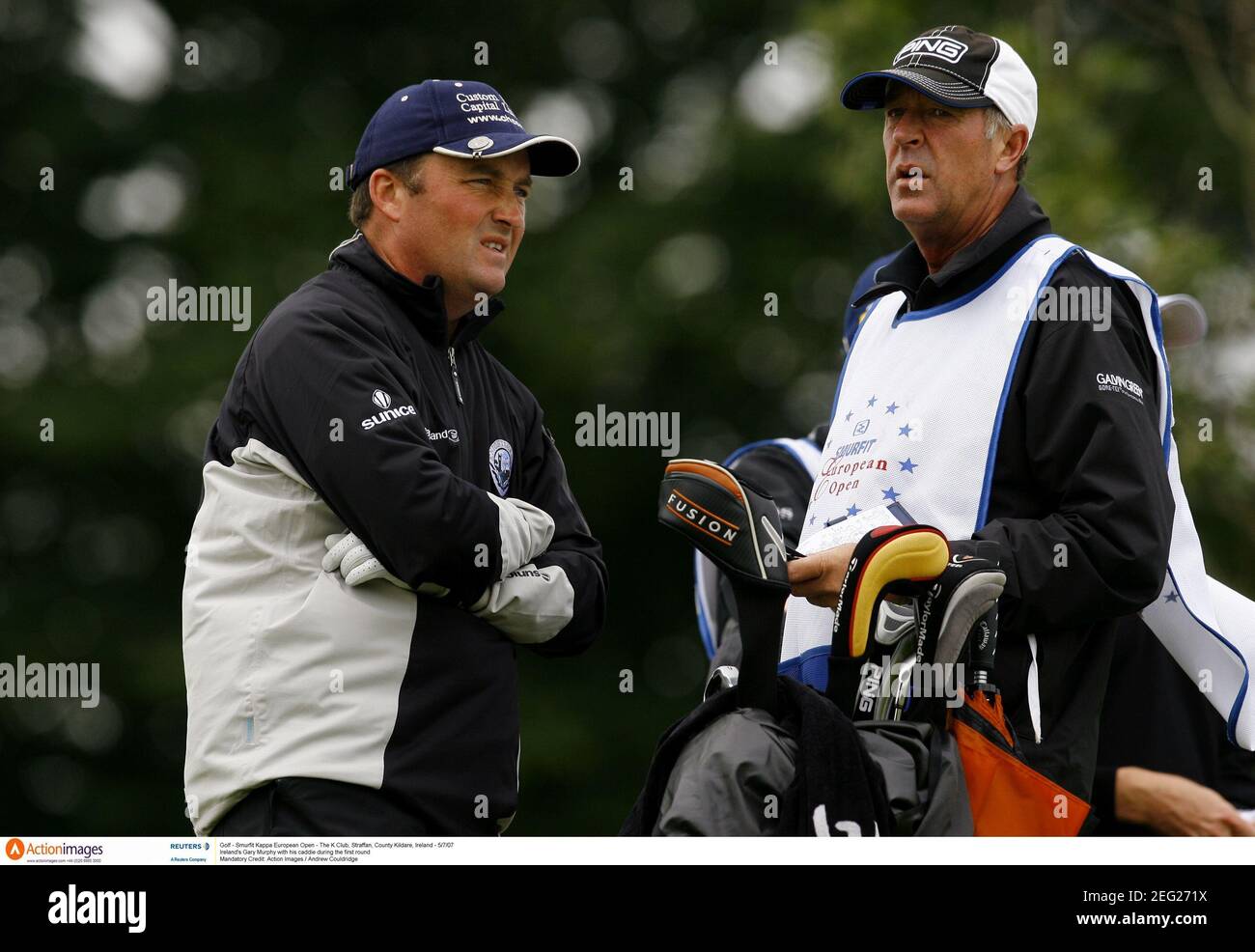 Golf - Smurfit Kappa European Open - The K Club, Straffan, County Kildare,  Ireland - 5/7/07 Ireland's Gary Murphy with his caddie during the first  round Mandatory Credit: Action Images / Andrew Couldridge Stock Photo -  Alamy