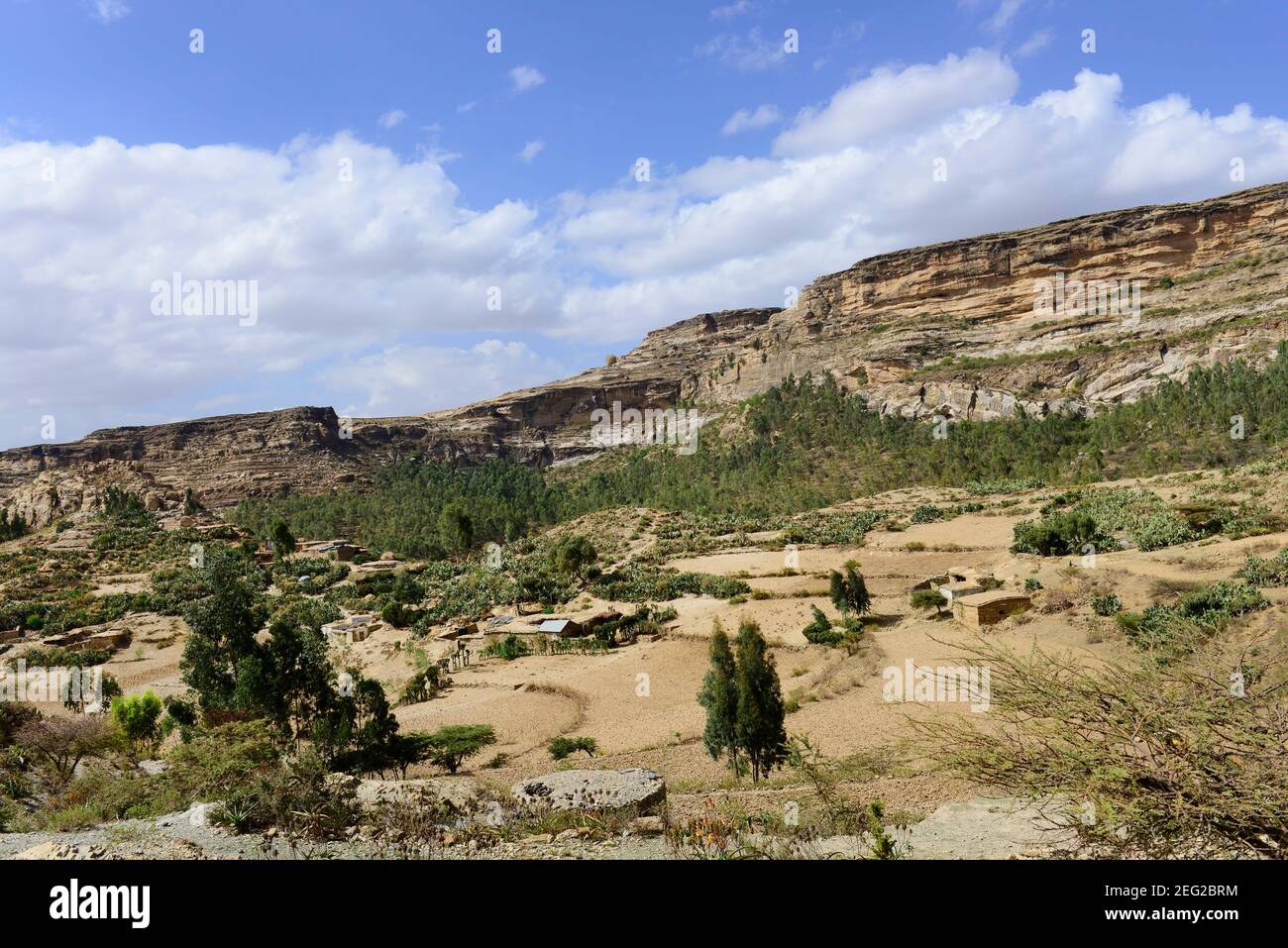 Beautiful landscapes in the Tigray region in northern Ethiopia Stock 