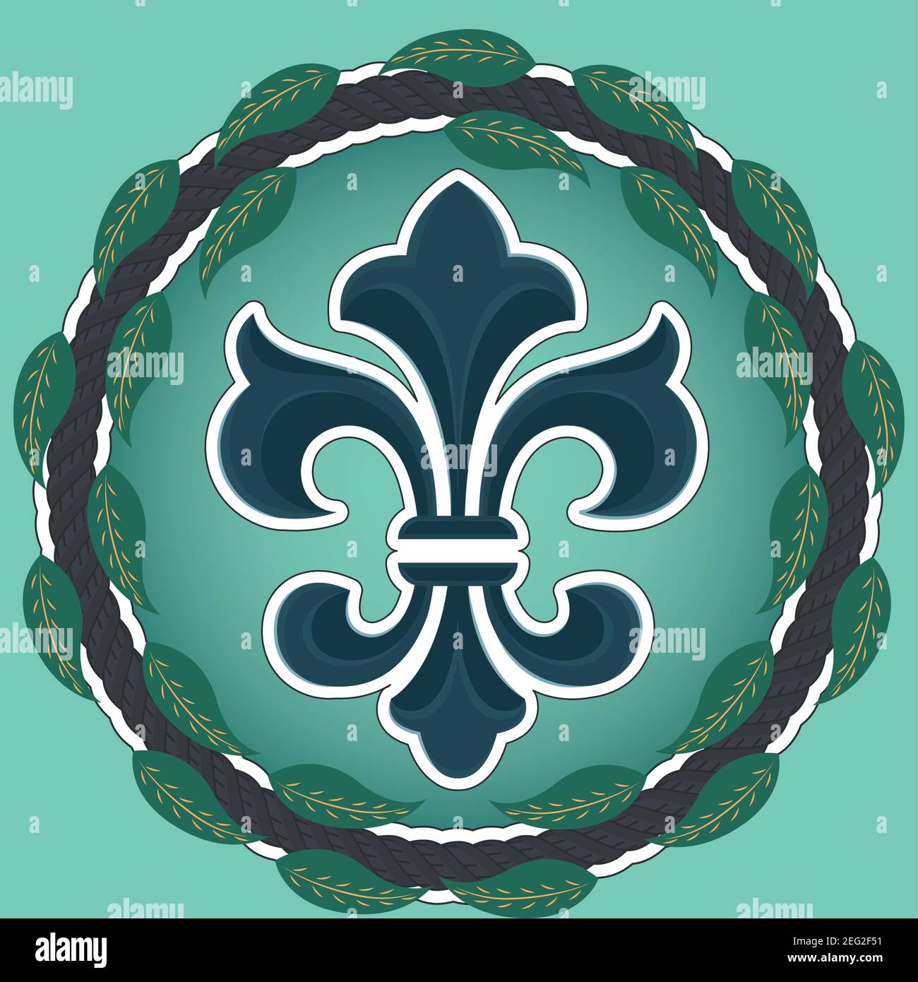Fleur de lis. Medieval heraldry decoration Vector Stock Vector Image