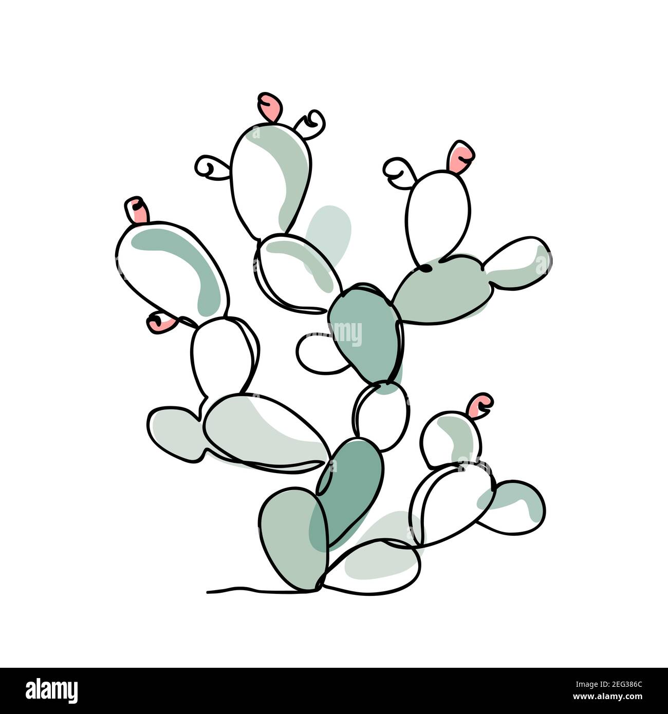 Home cactus in modern Stock Vector Images - Alamy