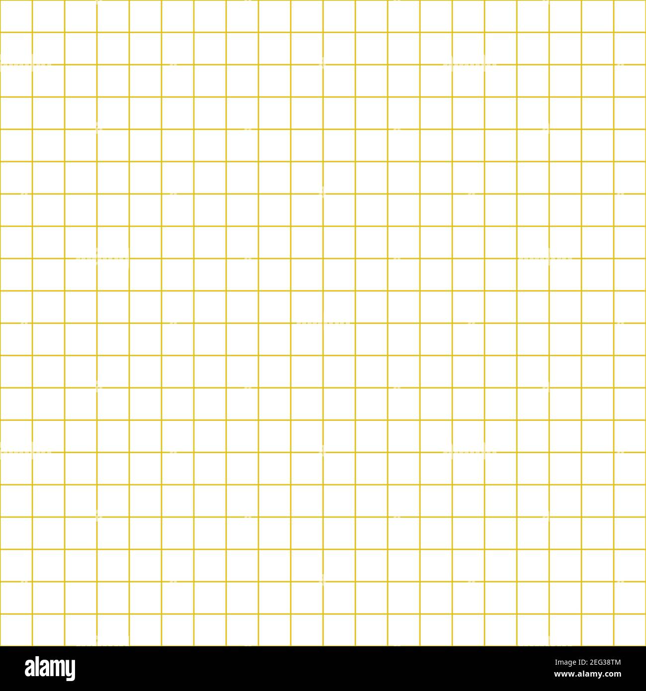 Grid paper. Abstract squared background with yellow graph. Geometric pattern for school, wallpaper, textures, notebook. Lined blank isolated on Stock Vector
