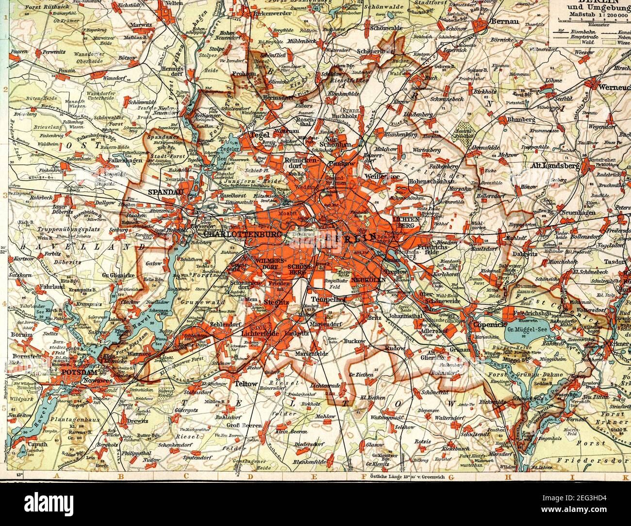 vintage Berlin city map Stock Photo - Alamy