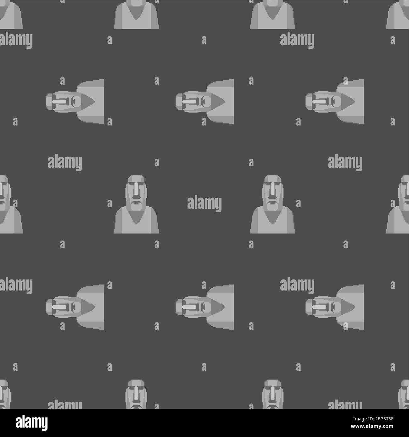 Moai Pixel Art 32 Bit: vetor stock (livre de direitos) 2192037039