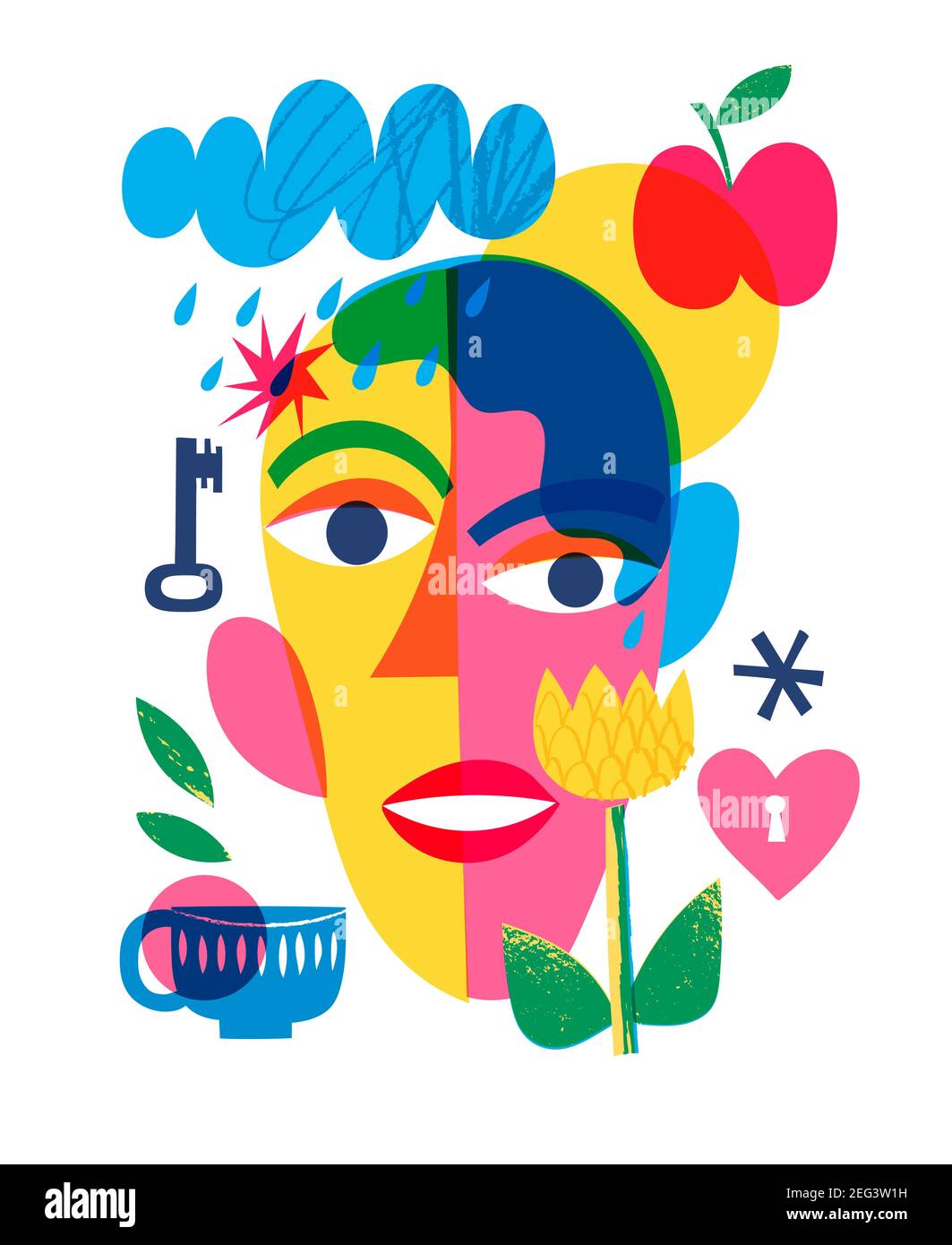 Abstract modern style line art woman portrait design Stock Vector Image & Art Alamy