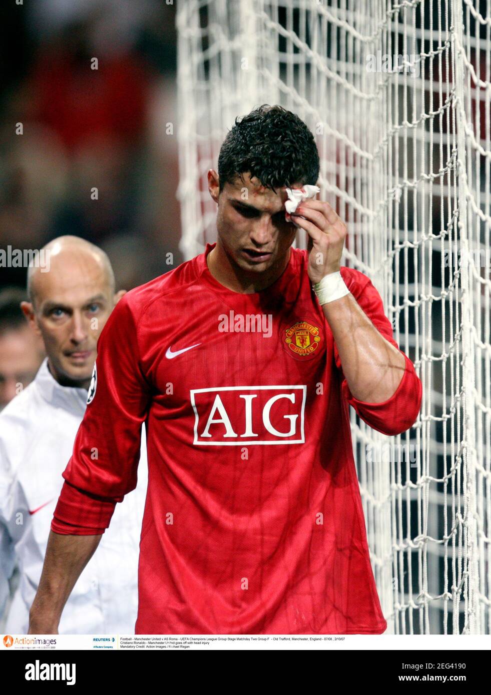 Football - Manchester United v AS Roma - UEFA Champions League Group Stage  Matchday Two Group F - Old Trafford, Manchester, England - 07/08 , 2/10/07  Cristiano Ronaldo - Manchester United goes