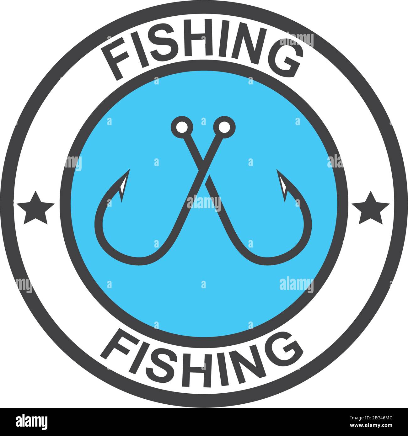 hook logo icon of fishing vector illustration design Stock Vector Image &  Art - Alamy