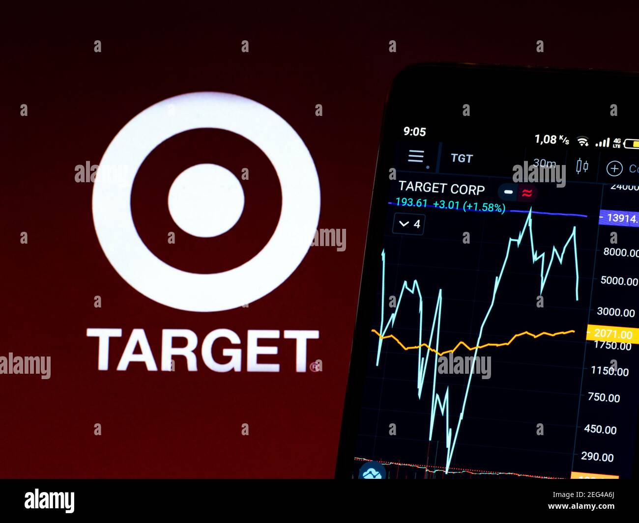 In this photo illustration the stock market information of Target ...