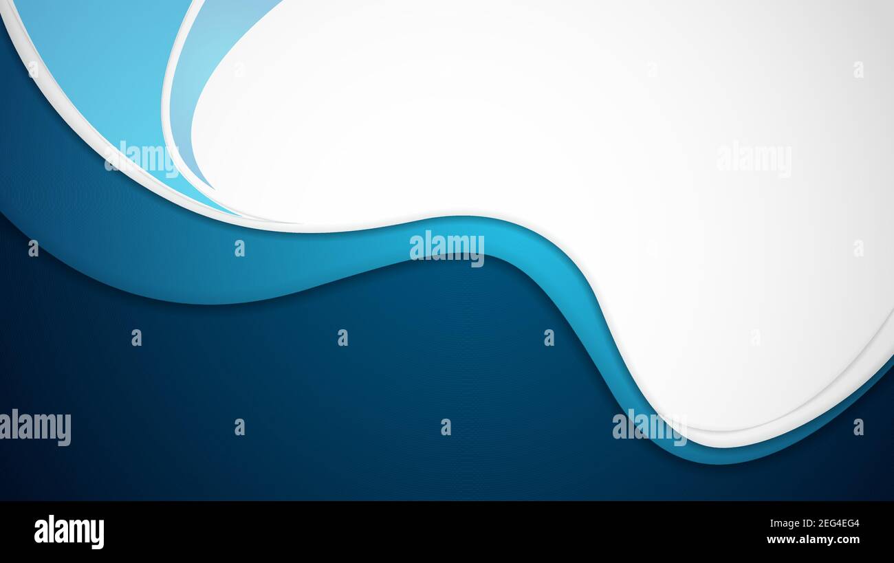 Abstract background in blue color. Blue curve vector background with