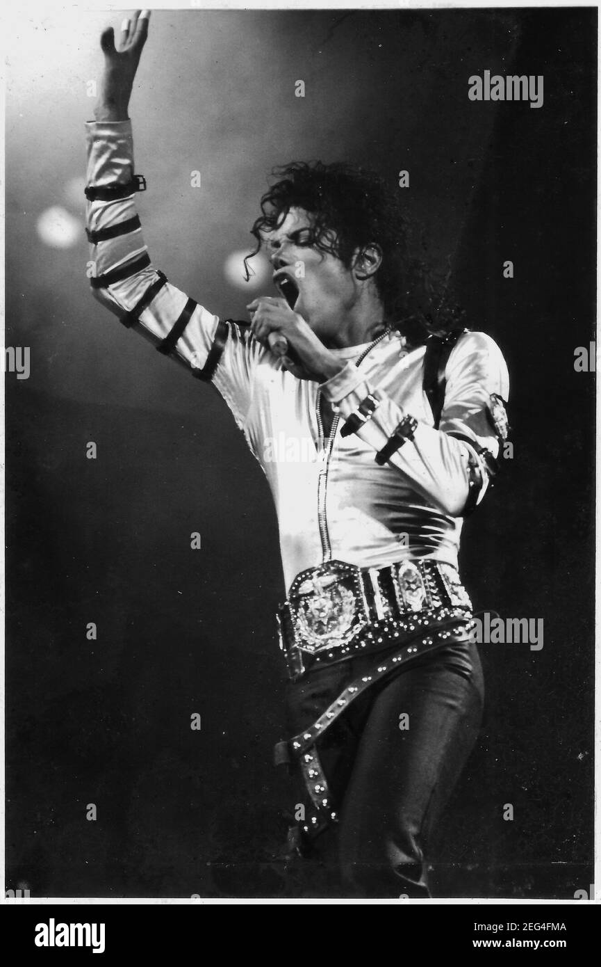 Michael Jackson in concert Credit David Hickes and Simon Dewhurst Stock Photo