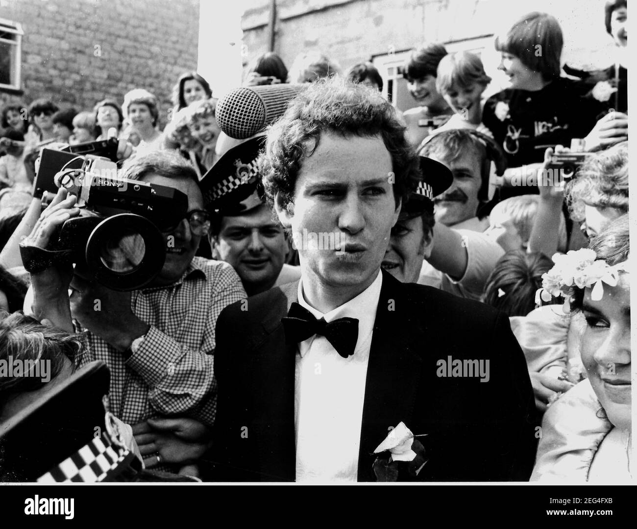 John McEnroe at Peter Flemming’s wedding in Wetherby, Yorkshire, England. Stock Photo