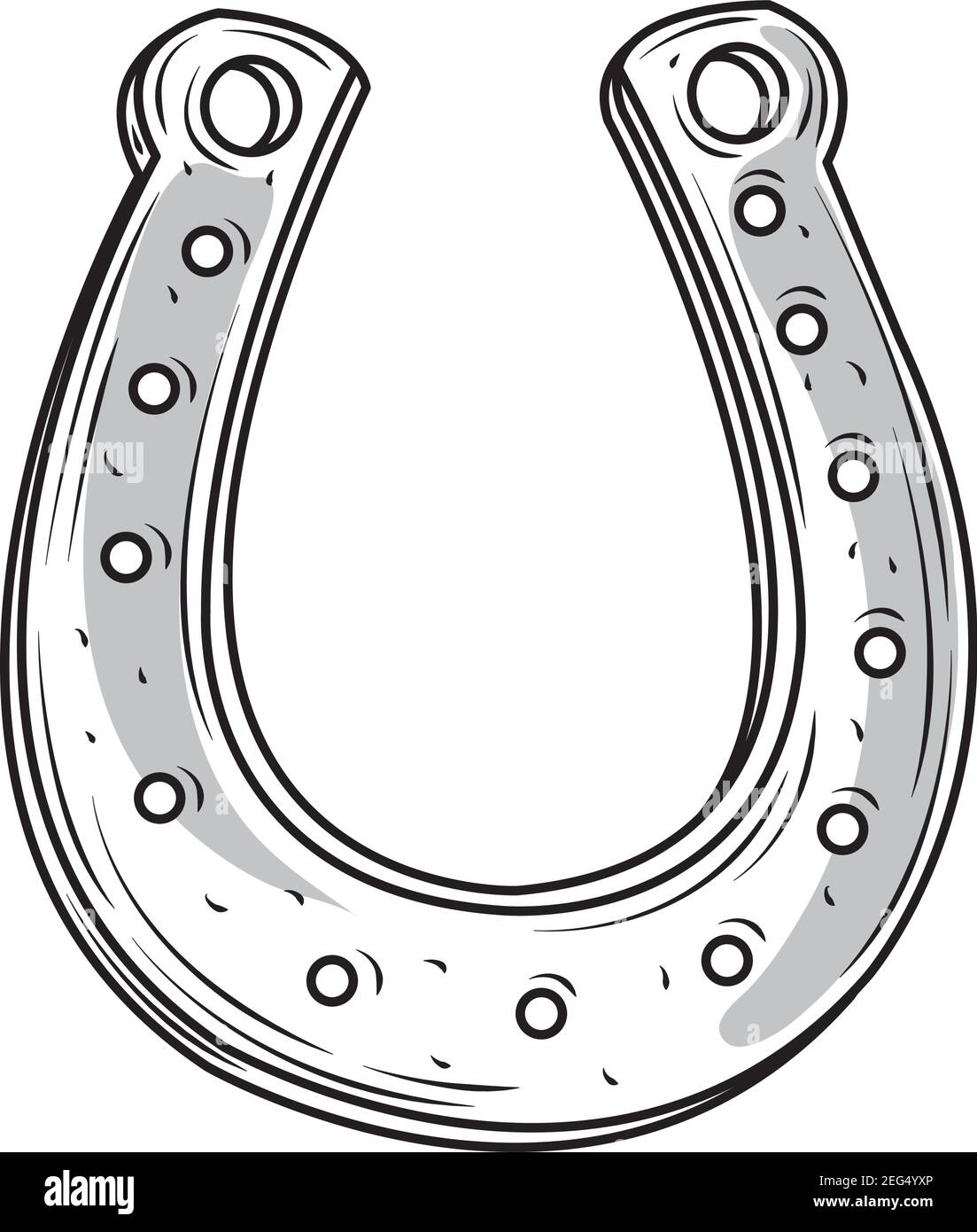 horse shoe for wild west icon sketch hand drawn illustration isolated with  white background Stock Vector Image & Art - Alamy