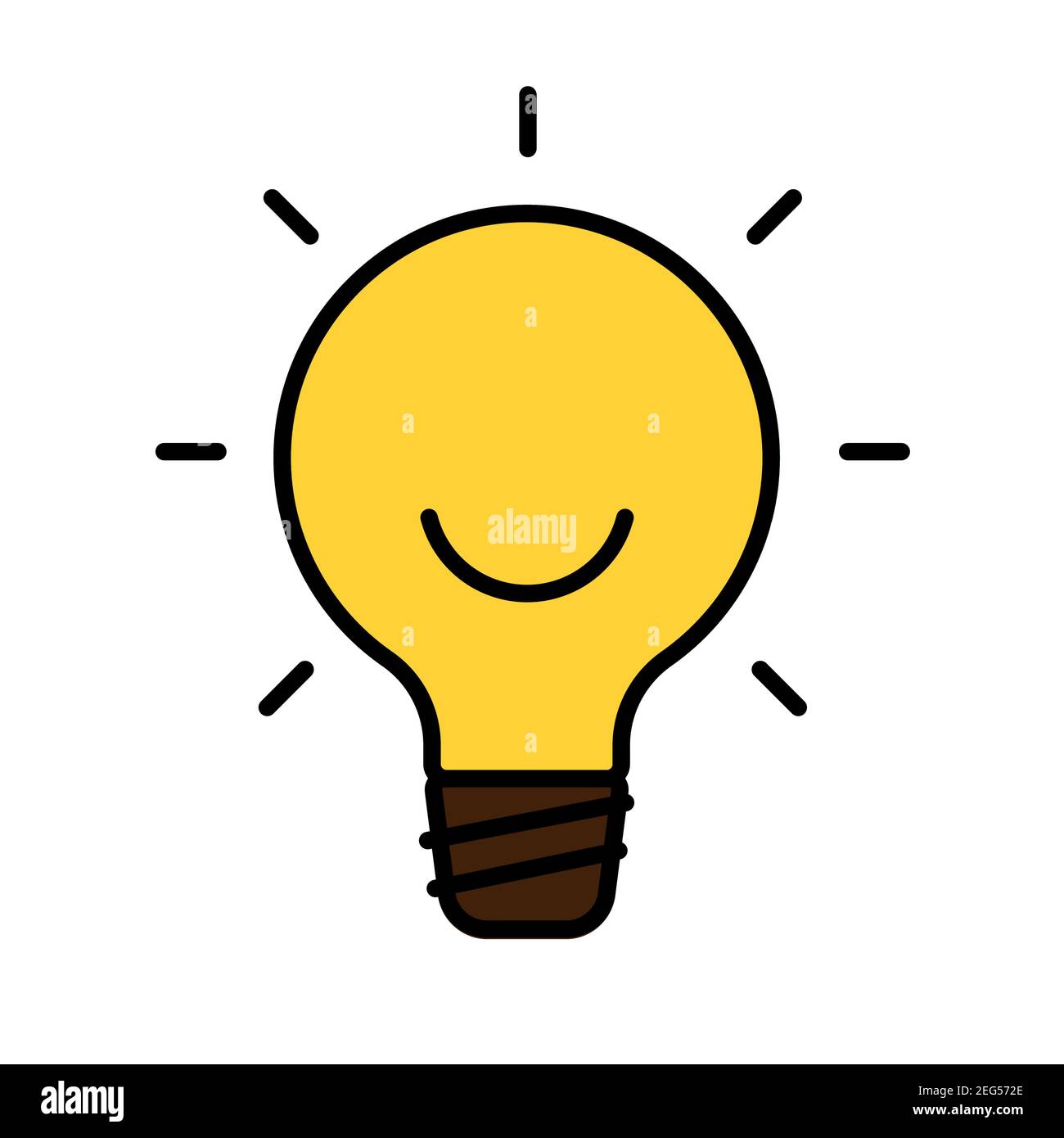 Simple Line Icon idea bulb business sign. Vector Illustration Stock ...